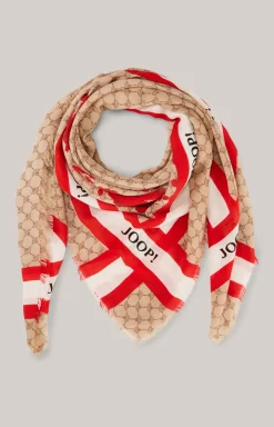 JOOP! Schals & Caps>Cornflower-Schal in Beige/Rot