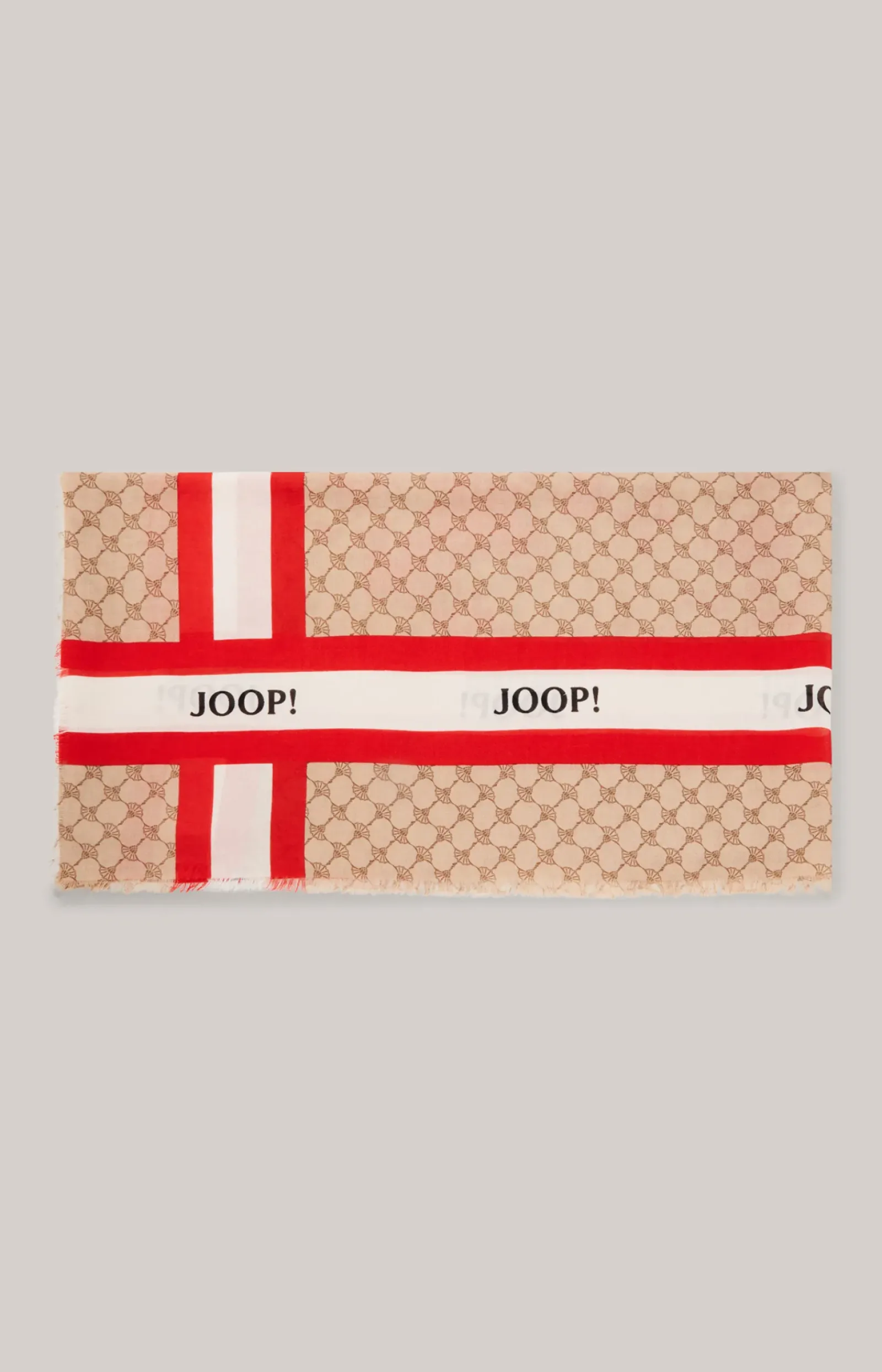 JOOP! Schals & Caps>Cornflower-Schal in Beige/Rot