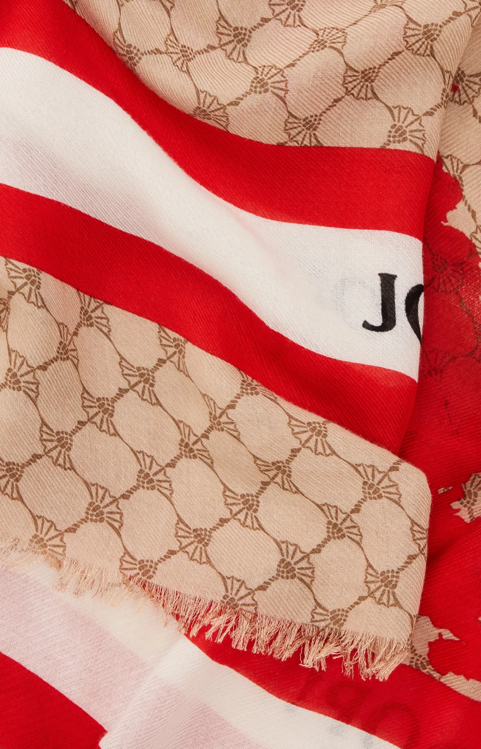 JOOP! Schals & Caps>Cornflower-Schal in Beige/Rot