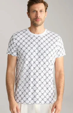 JOOP! T-Shirts&Sweats|Bekleidung>Cornflower-T-Shirt Tyron in Weiß gemustert