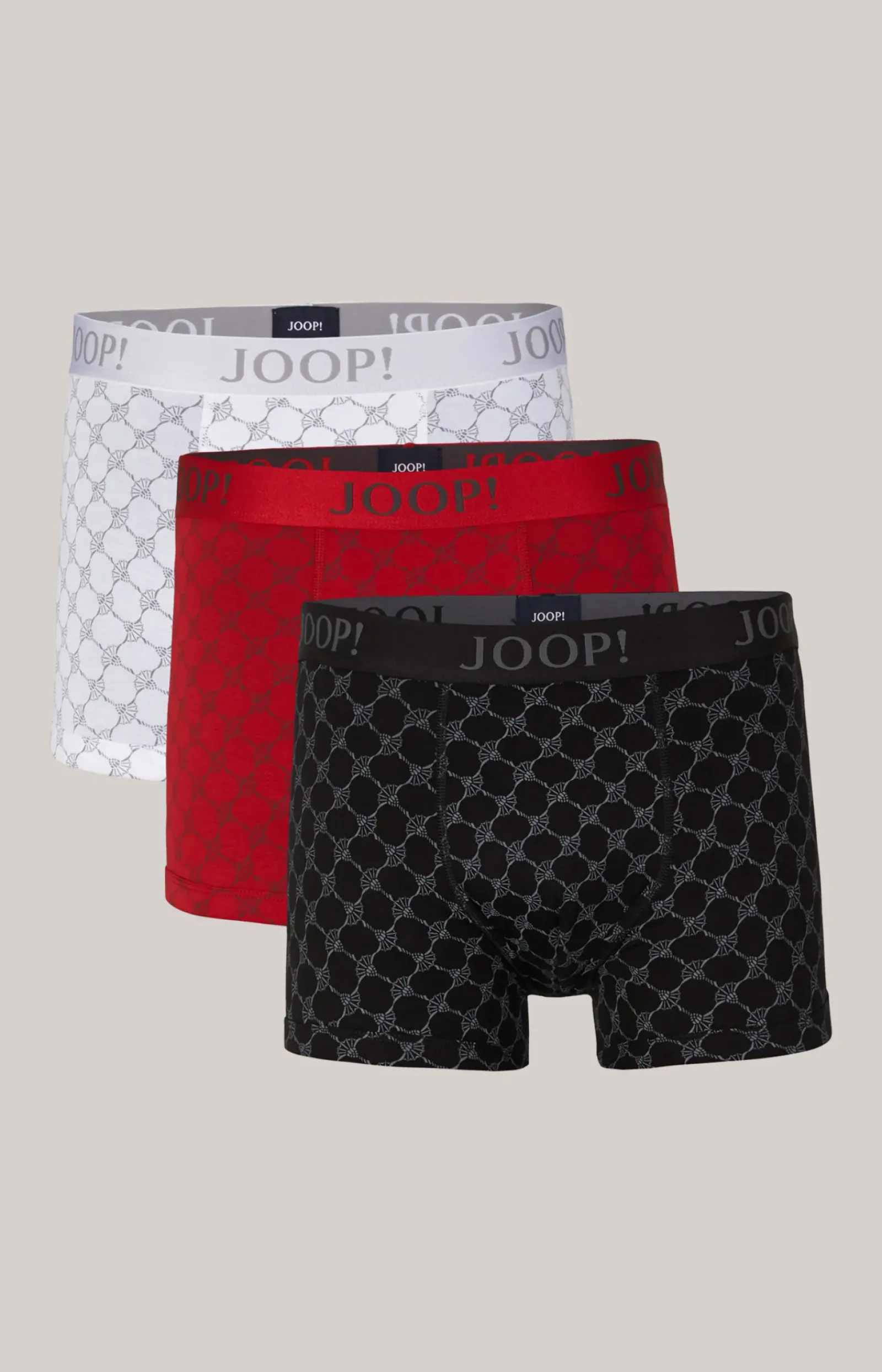JOOP! Unterwäsche&Loungewear>3er-Pack Fine Cotton Stretch Boxer in gemustert