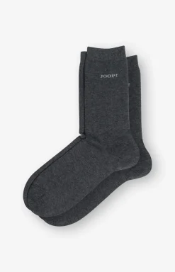JOOP! Socken>2er-Pack Finest Organic Cotton Socken in Dunkelgrau