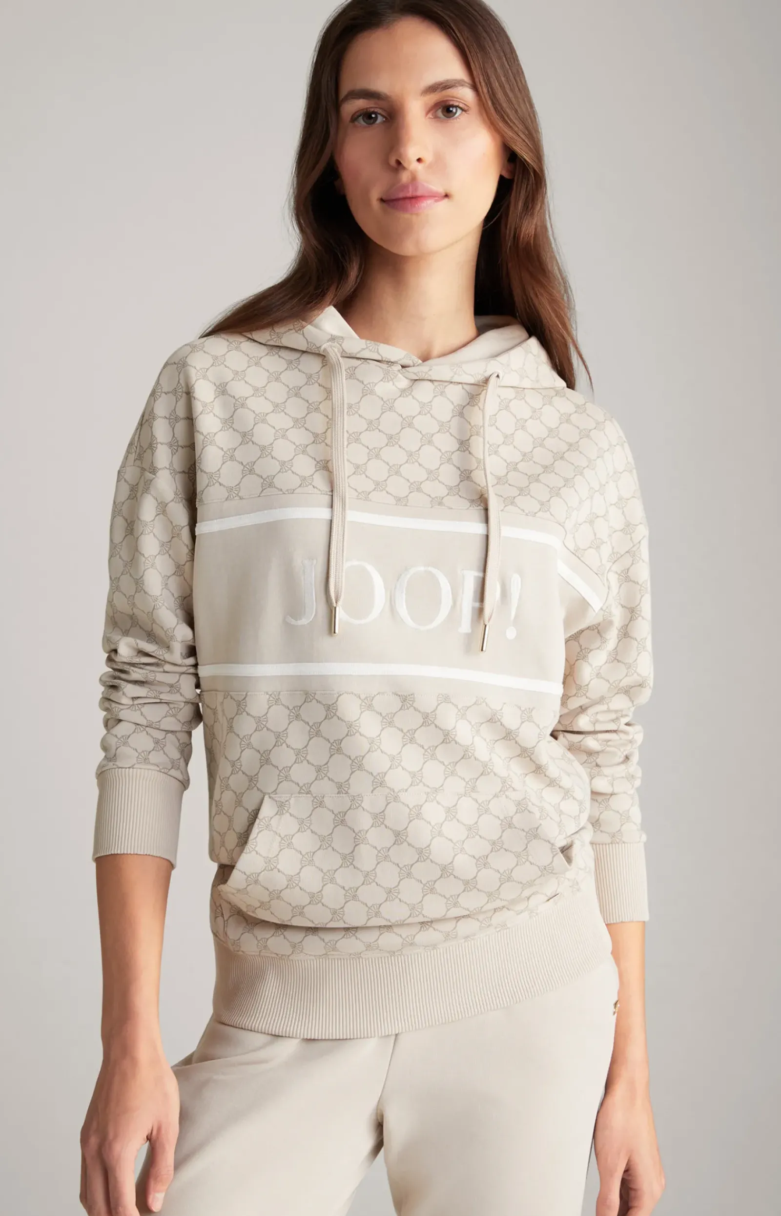 JOOP! Shirts & Sweats|Bekleidung>Hoodie in Nude gemustert