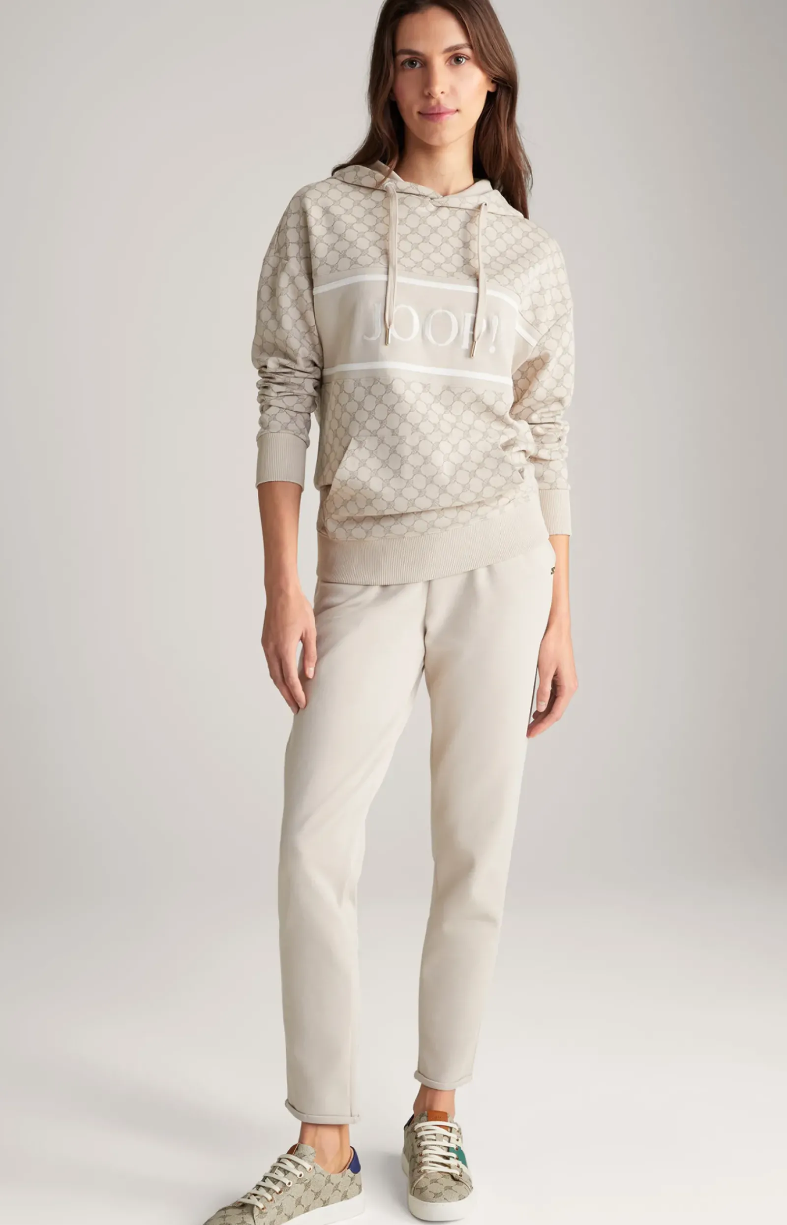 JOOP! Shirts & Sweats|Bekleidung>Hoodie in Nude gemustert