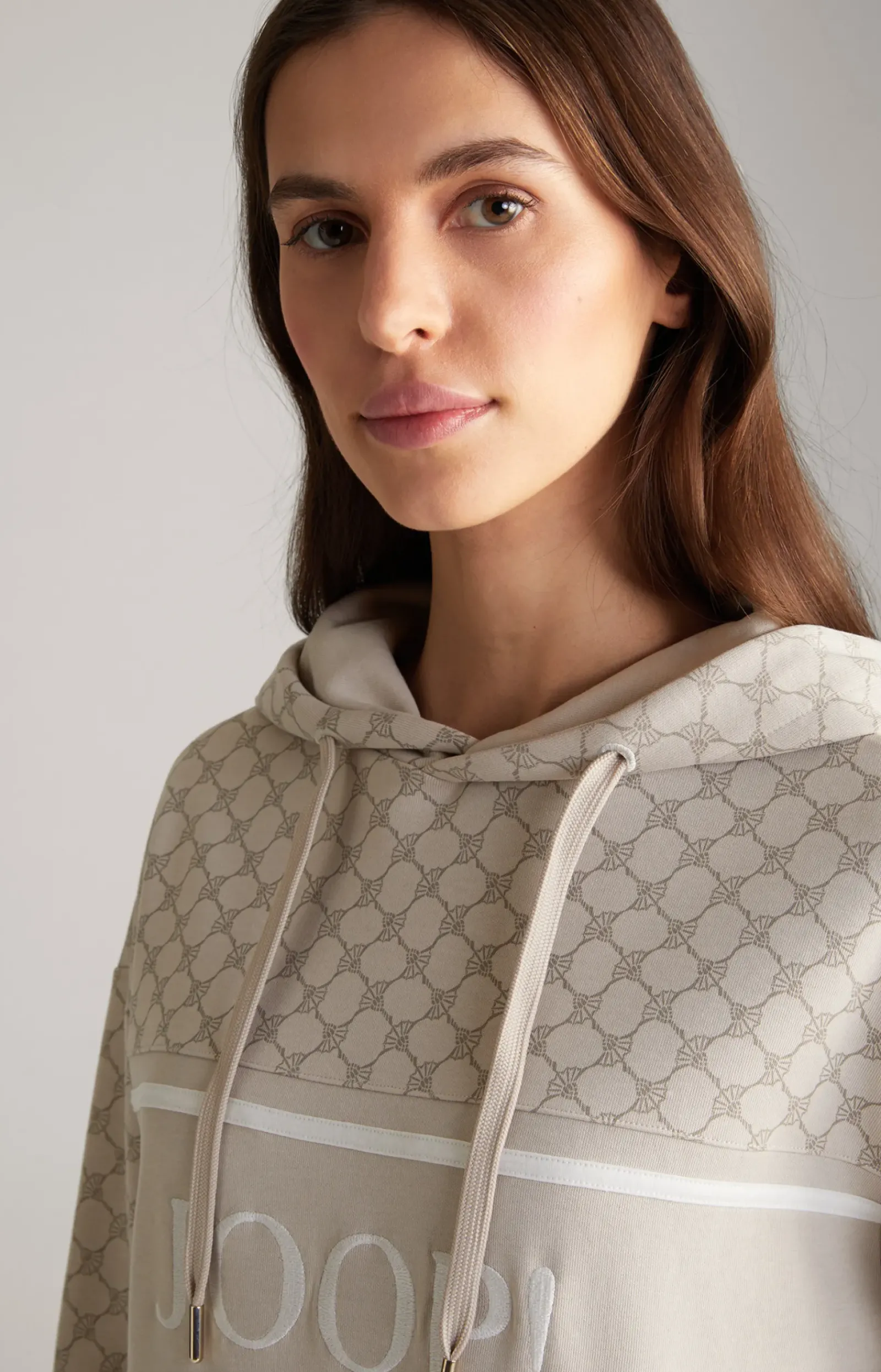 JOOP! Shirts & Sweats|Bekleidung>Hoodie in Nude gemustert