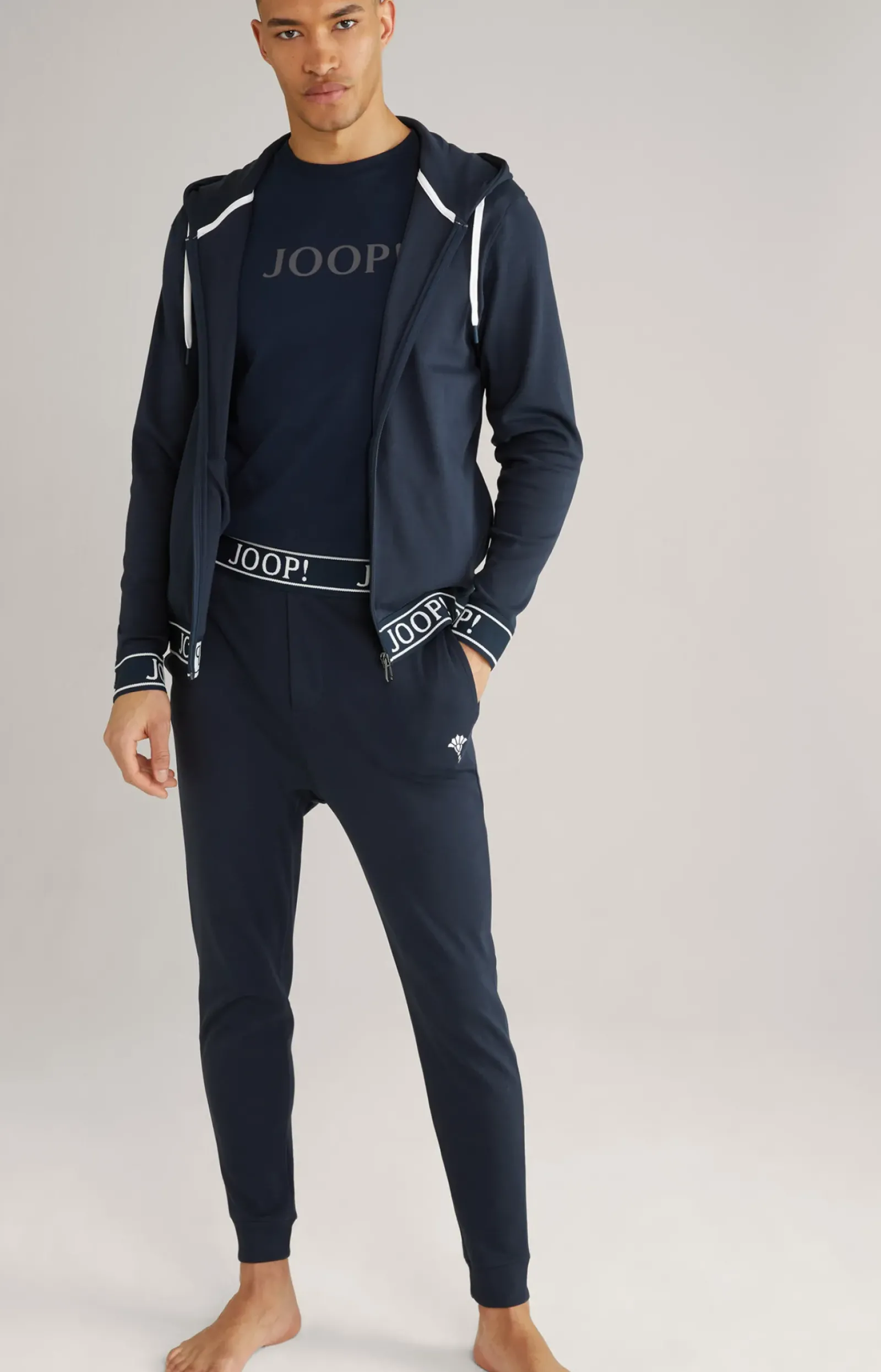 JOOP! Unterwäsche&Loungewear|T-Shirts&Sweats>Hoodie-Sweatjacke in Dunkelblau