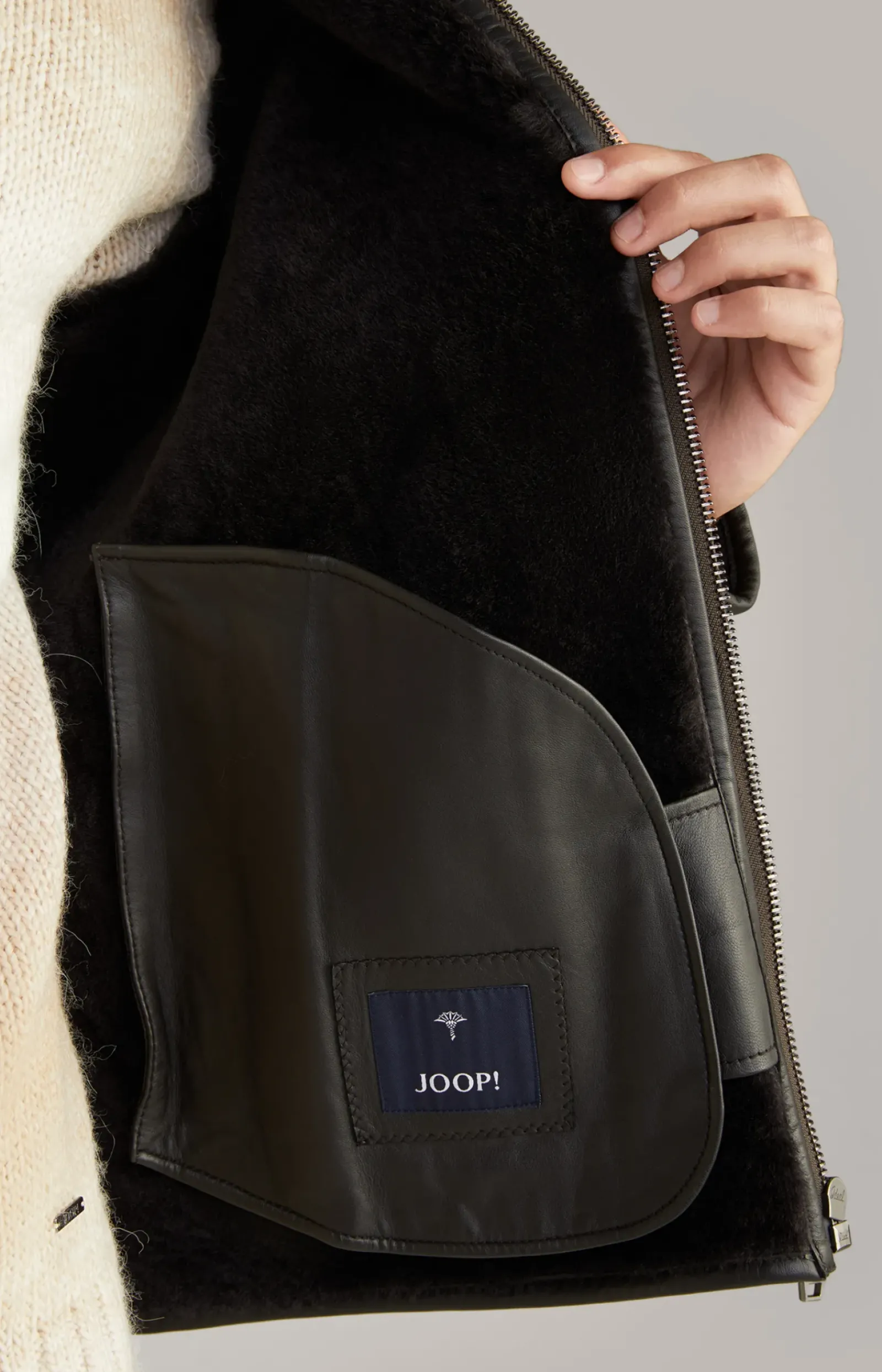 JOOP! Lederjacken|Jacken&Mänte>Lammfelljacke Vorot in