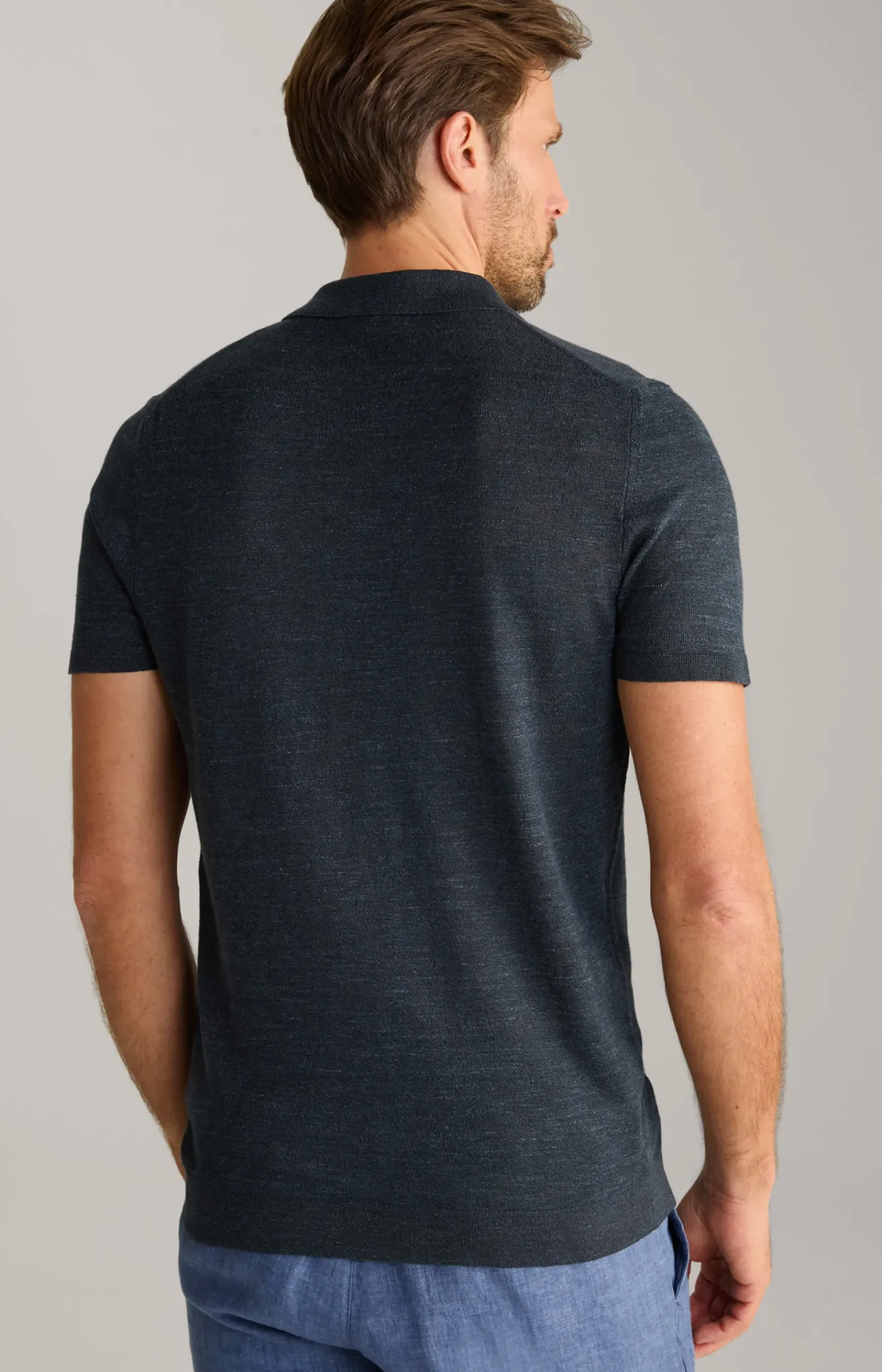 JOOP! Poloshirts|Bekleidung>Leinenmix-Poloshirt Malioso in Navy