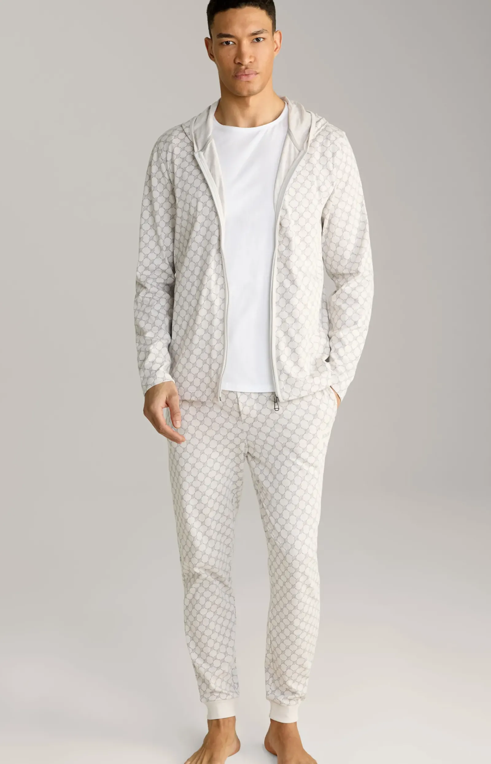 JOOP! Unterwäsche&Loungewear|T-Shirts&Sweats>Loungewear Sweatjacke in /Grau gemustert