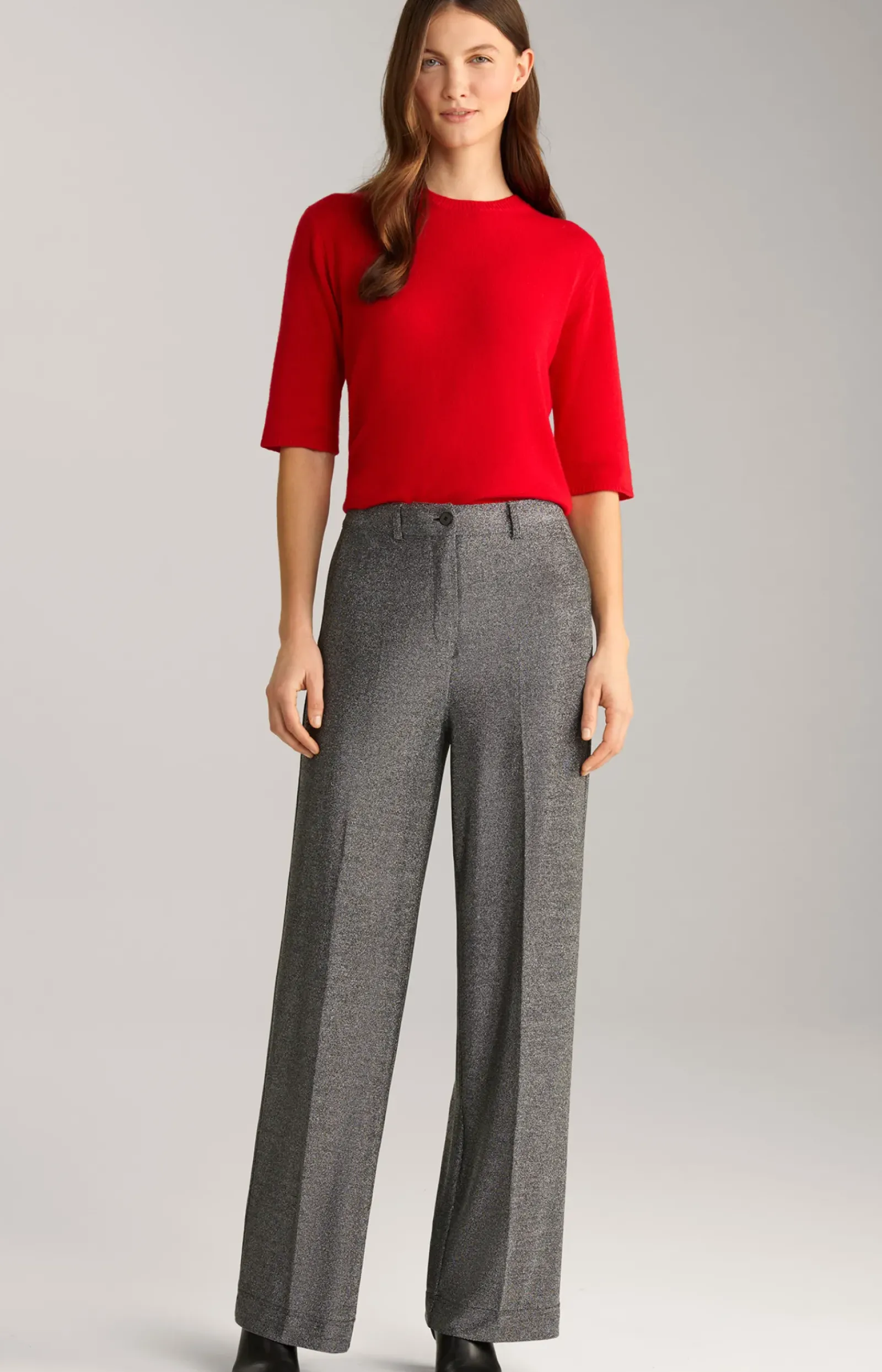 JOOP! Hosen|Shirts & Sweats>Lurex-Hose in Grau-Glitzer