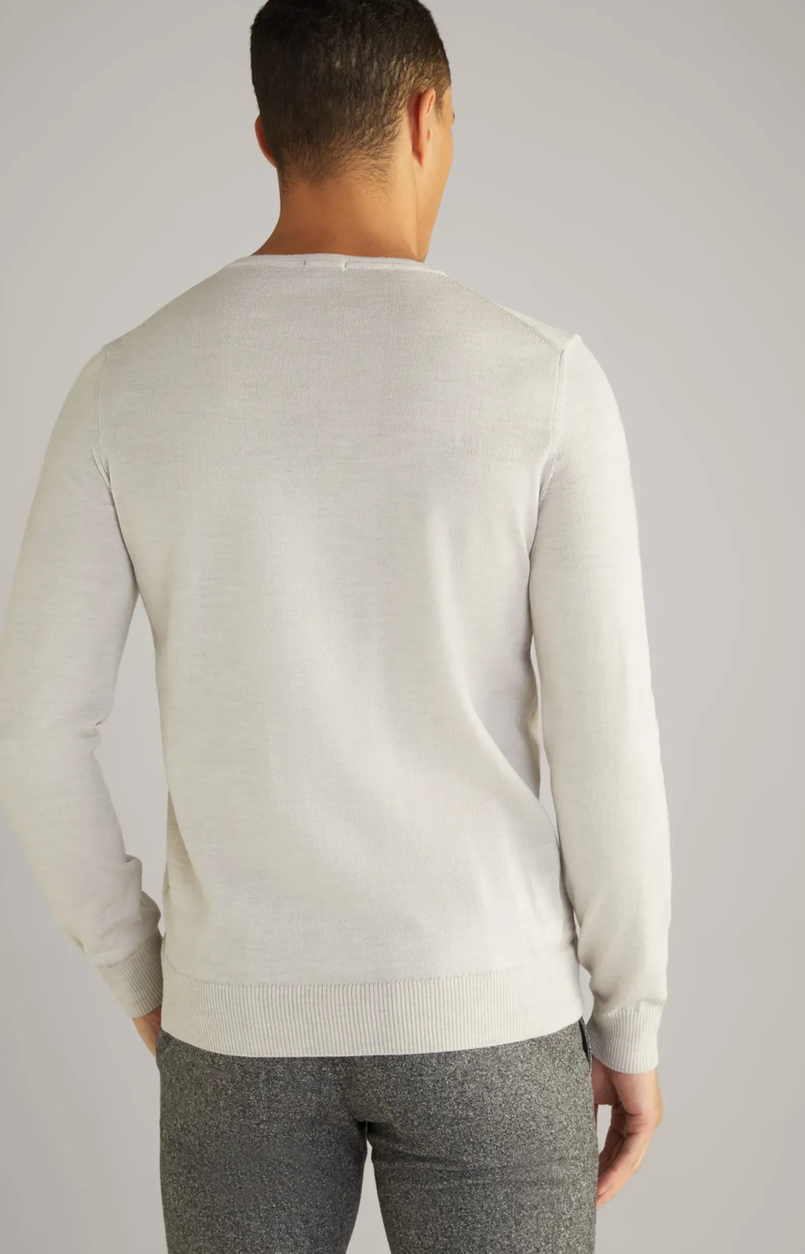 JOOP! Strick>Merinowoll-Pullover Denny in Beige