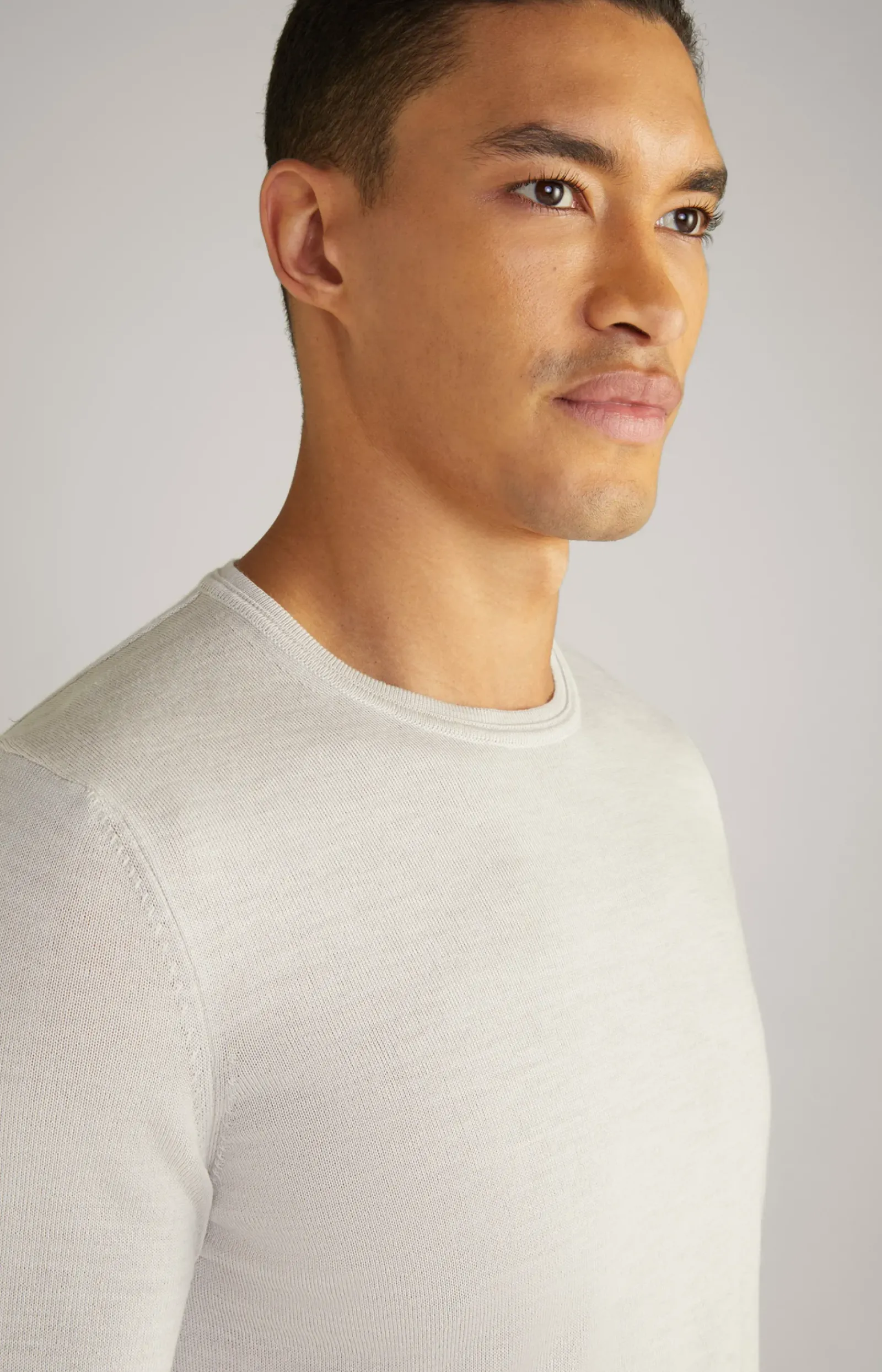 JOOP! Strick>Merinowoll-Pullover Denny in Beige