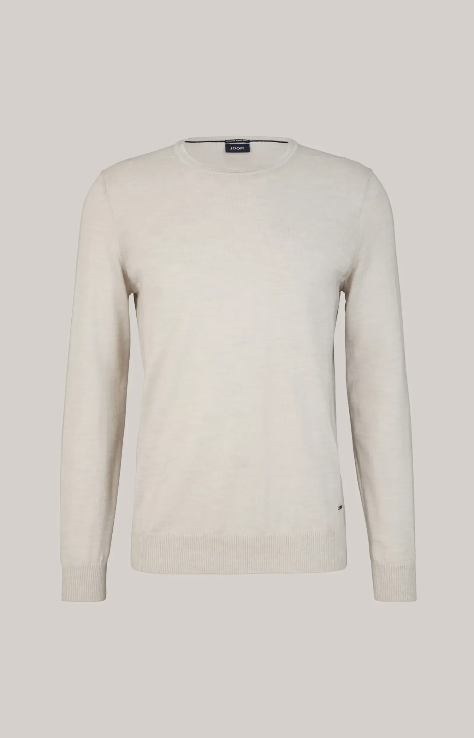 JOOP! Strick>Merinowoll-Pullover Denny in Beige