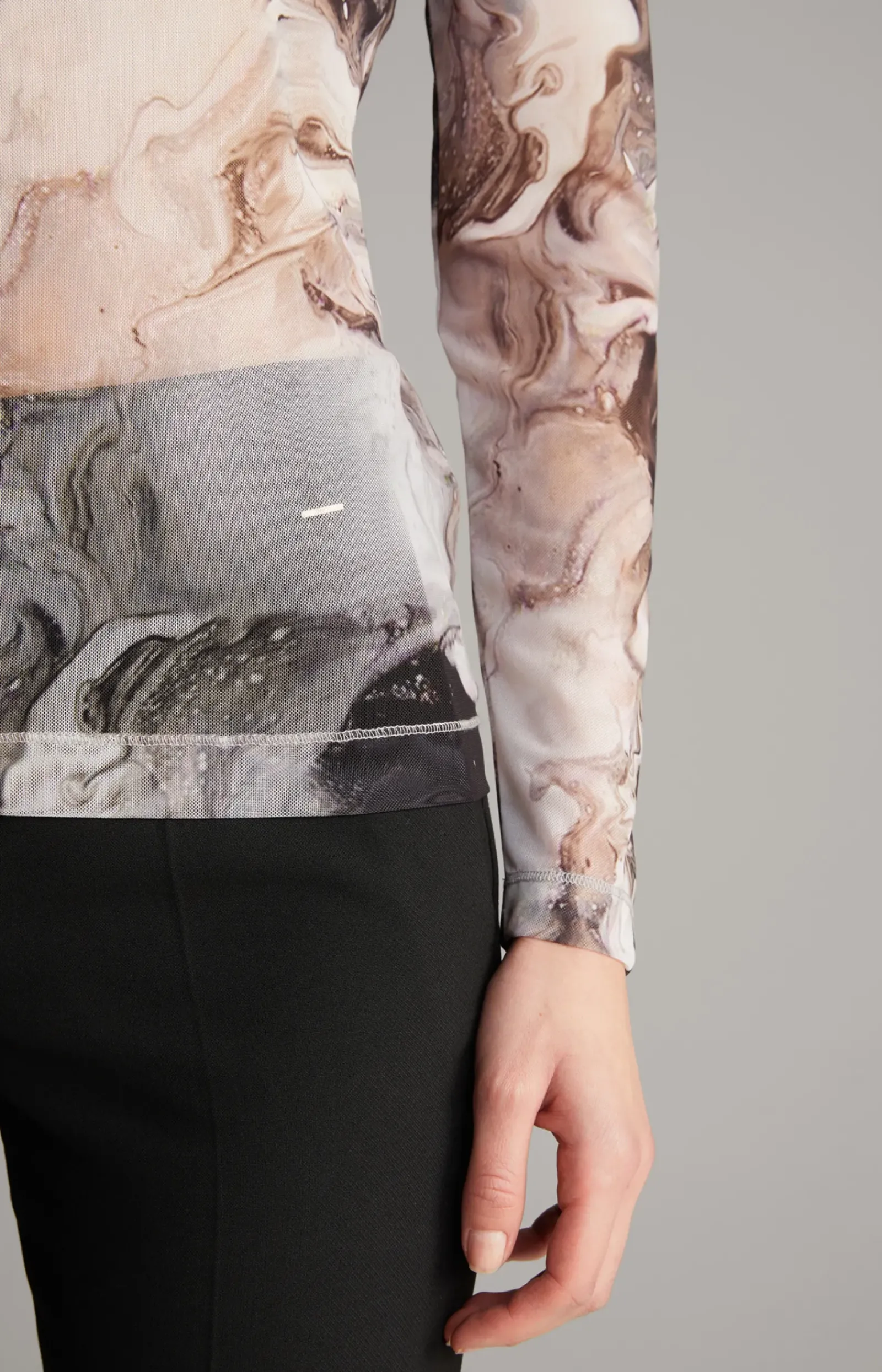 JOOP! Shirts & Sweats|Blusen>Mesh-Langarm-Shirt in