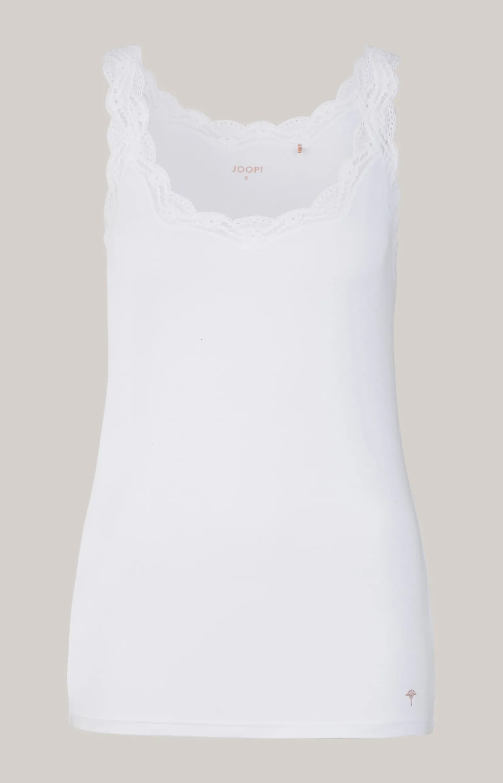 JOOP! Loungewear & Nachtwäsche|Unterwäsche>Modal-Spitzen-Top in Weiß