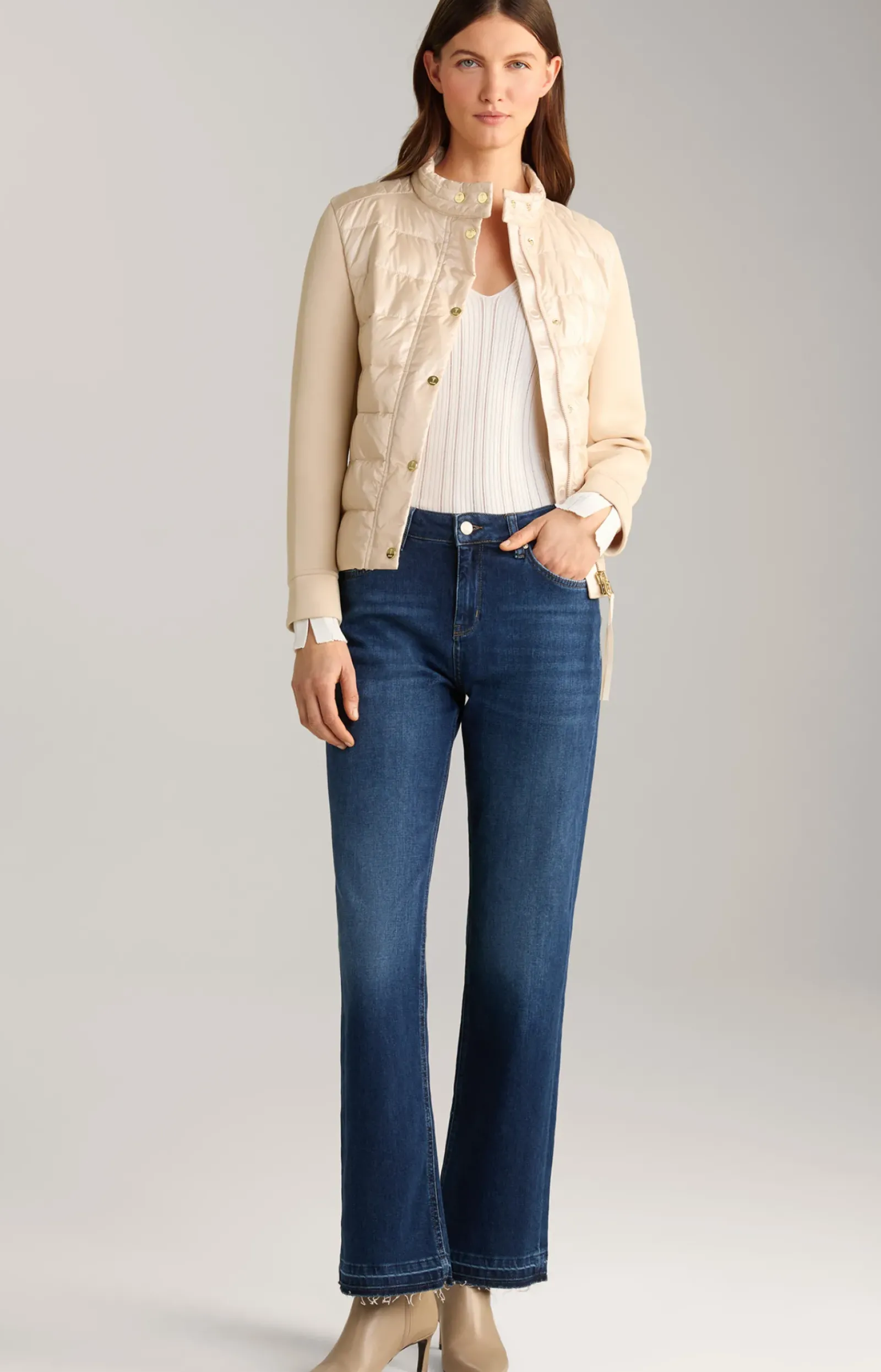 JOOP! Jacken & Mäntel|Bekleidung>Neopren-Jacke mit Stepp in Champagner