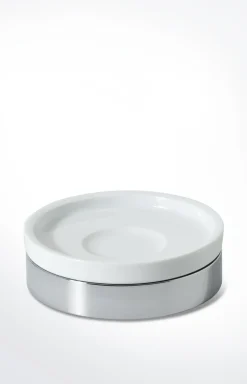 JOOP! Bad-Accessoires>Seifenschale Chromeline, Silber/Weiß