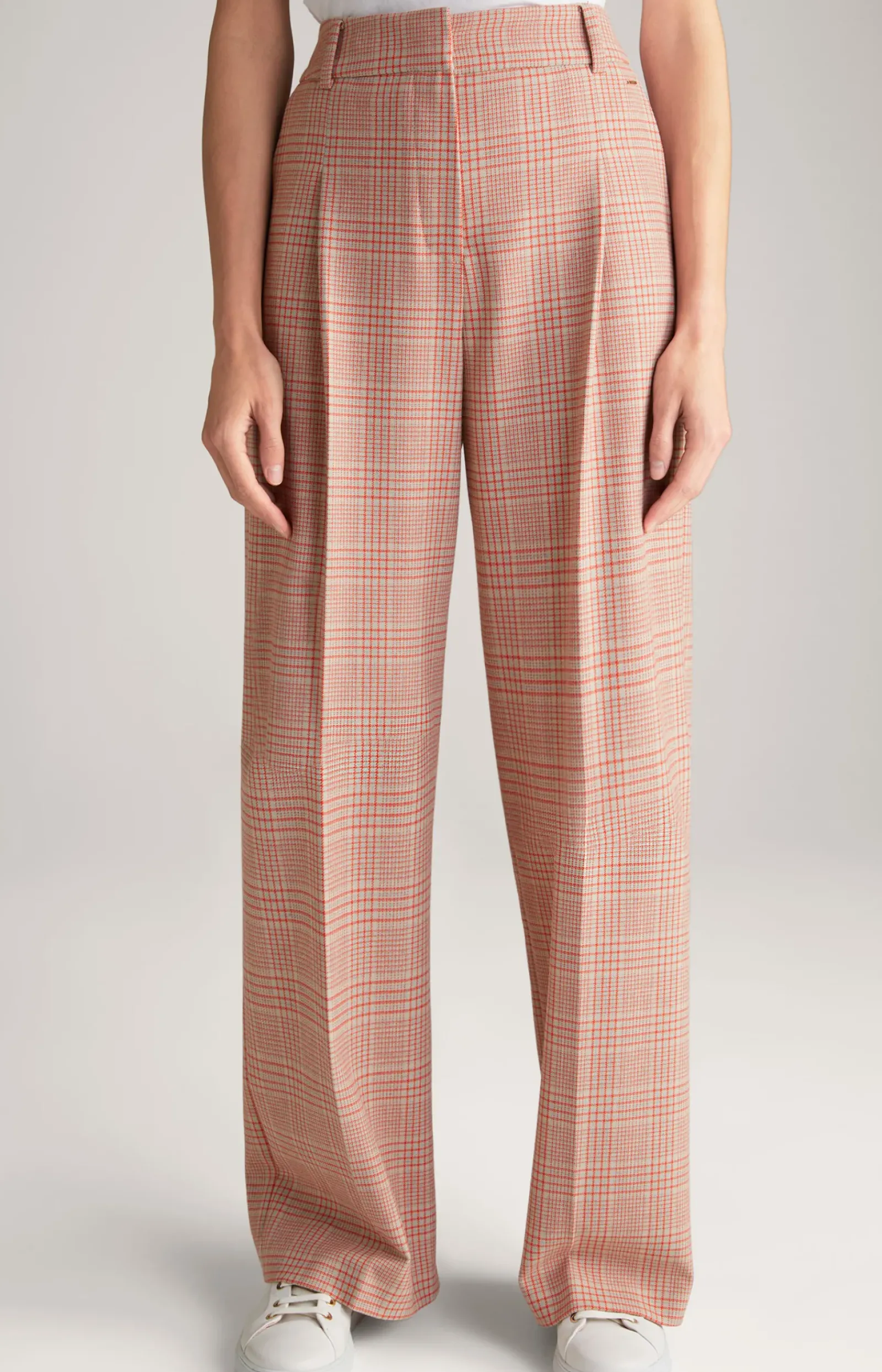 JOOP! Hosen|Bekleidung>Twill-Hose in Beige/Rot kariert