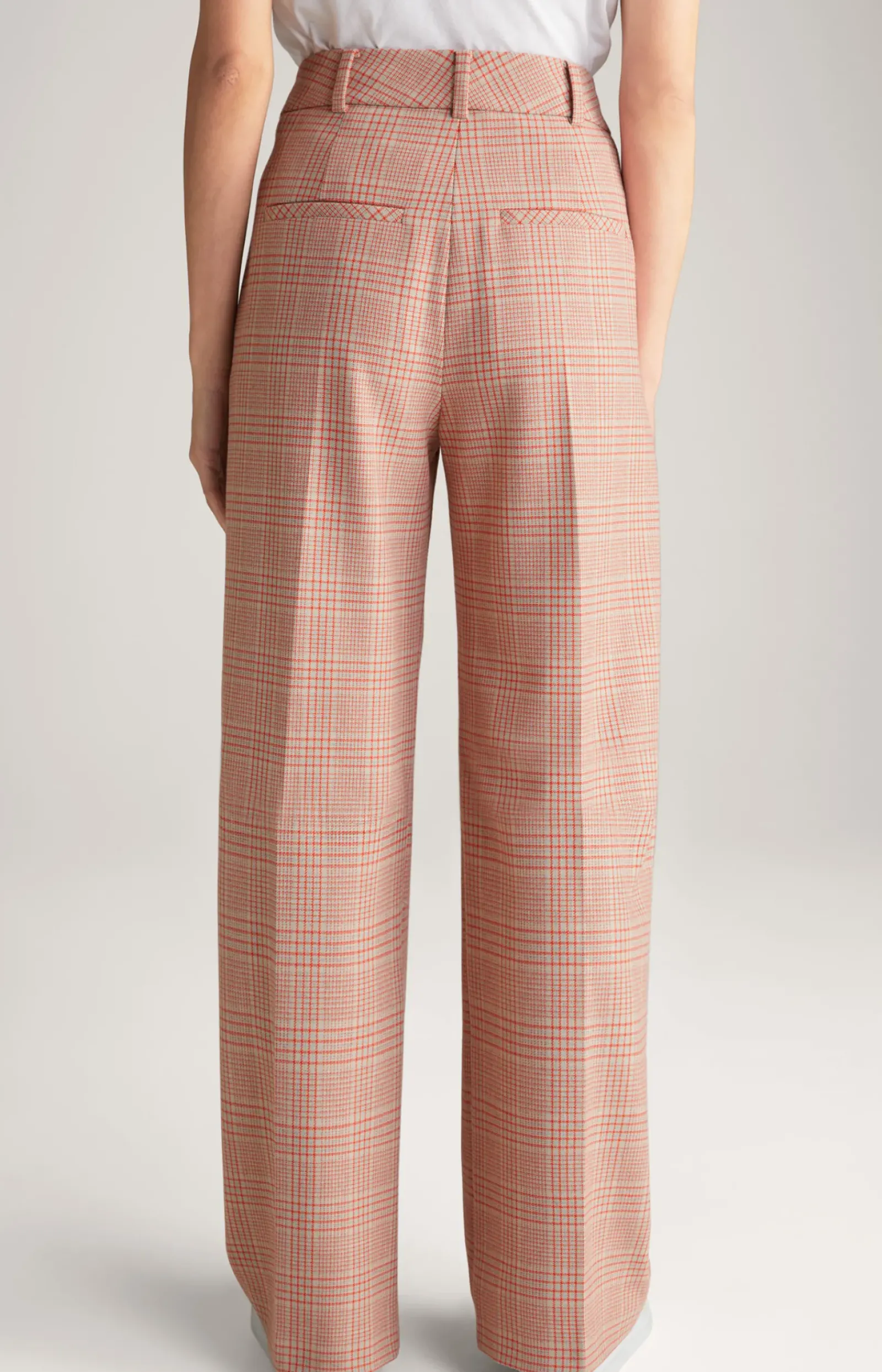 JOOP! Hosen|Bekleidung>Twill-Hose in Beige/Rot kariert