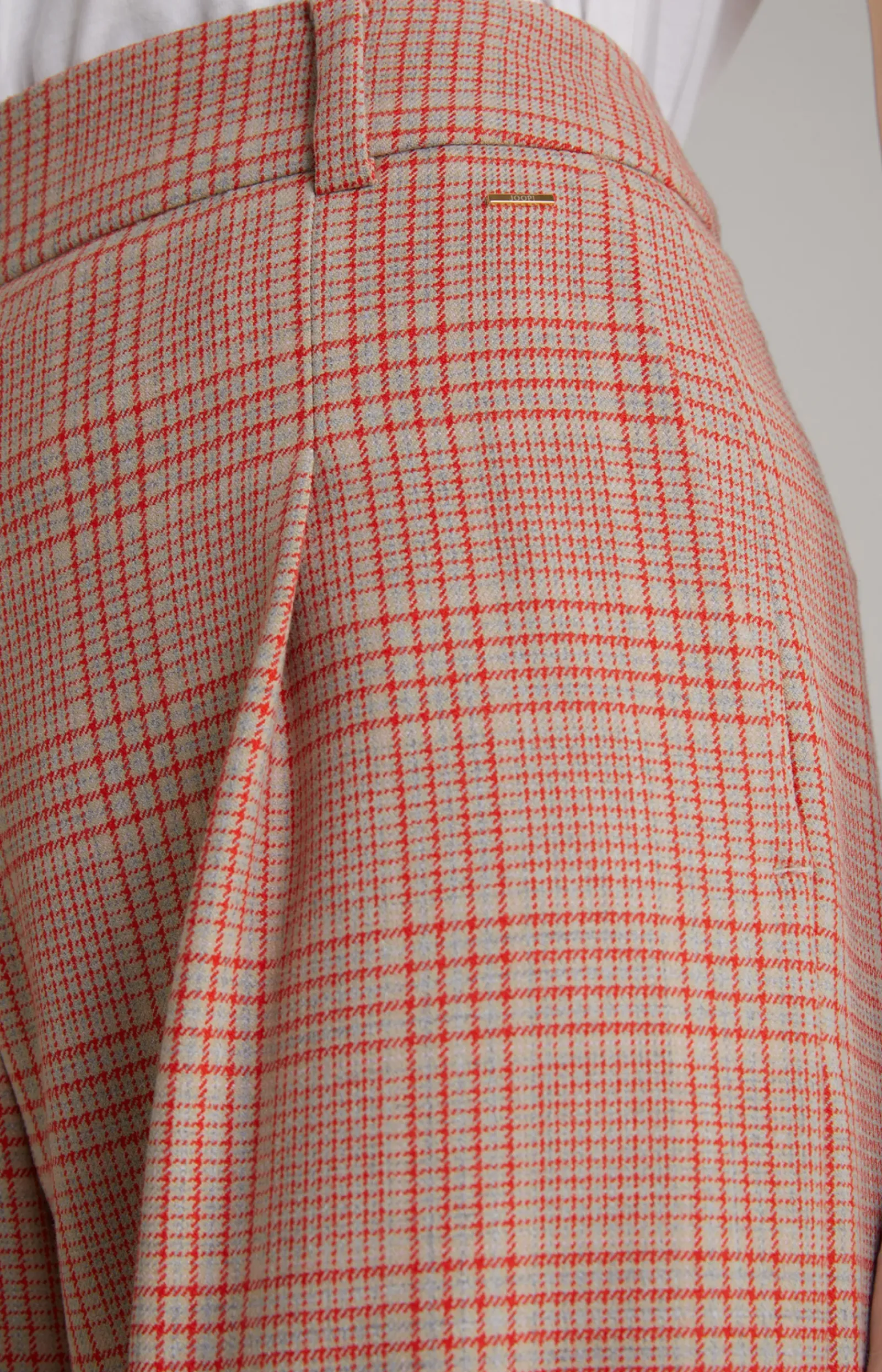 JOOP! Hosen|Bekleidung>Twill-Hose in Beige/Rot kariert