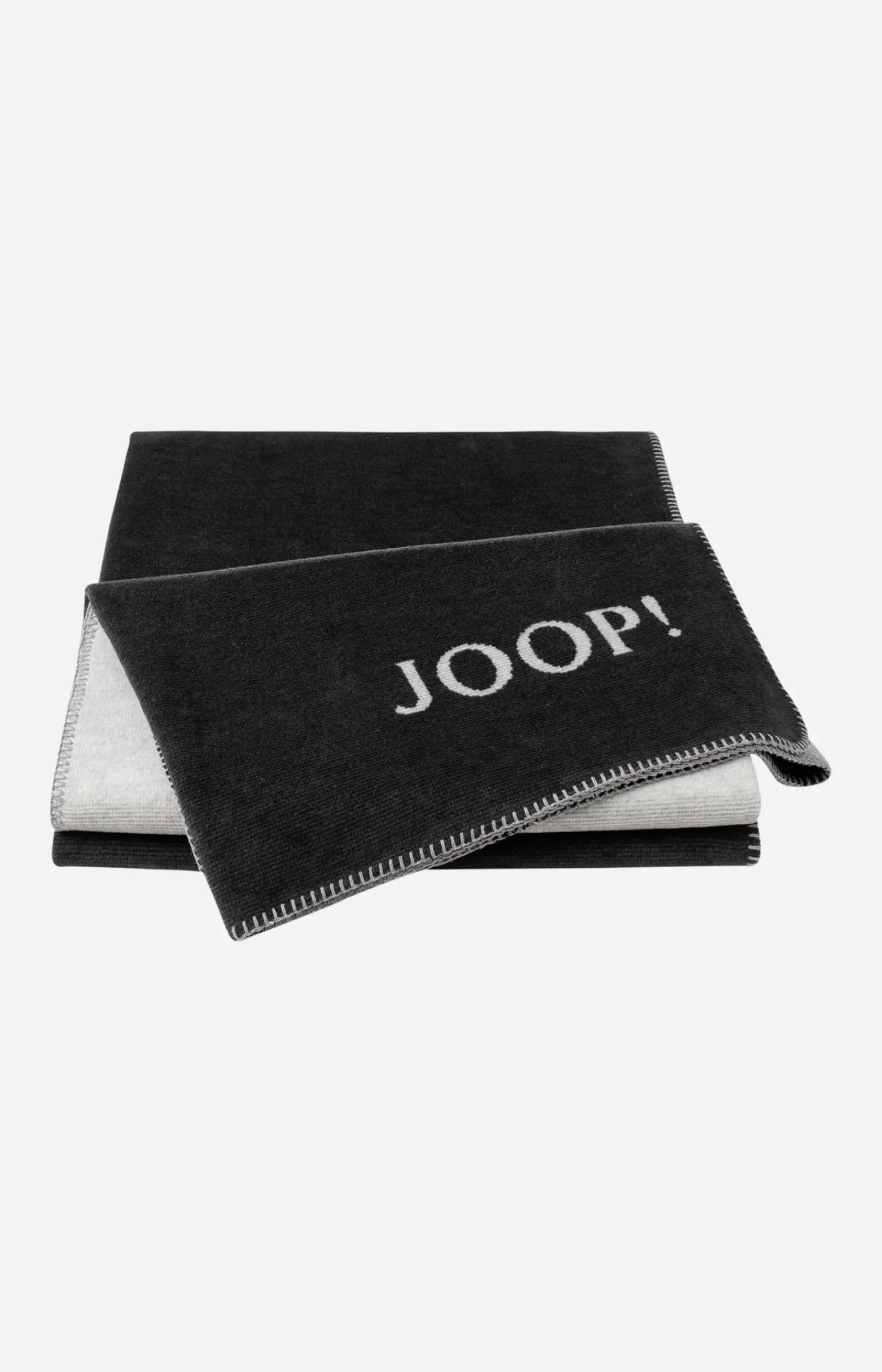 JOOP! Plaids & Decken>Wohndecke MELANGE-DOUBLEFACE in Anthrazit-Silber