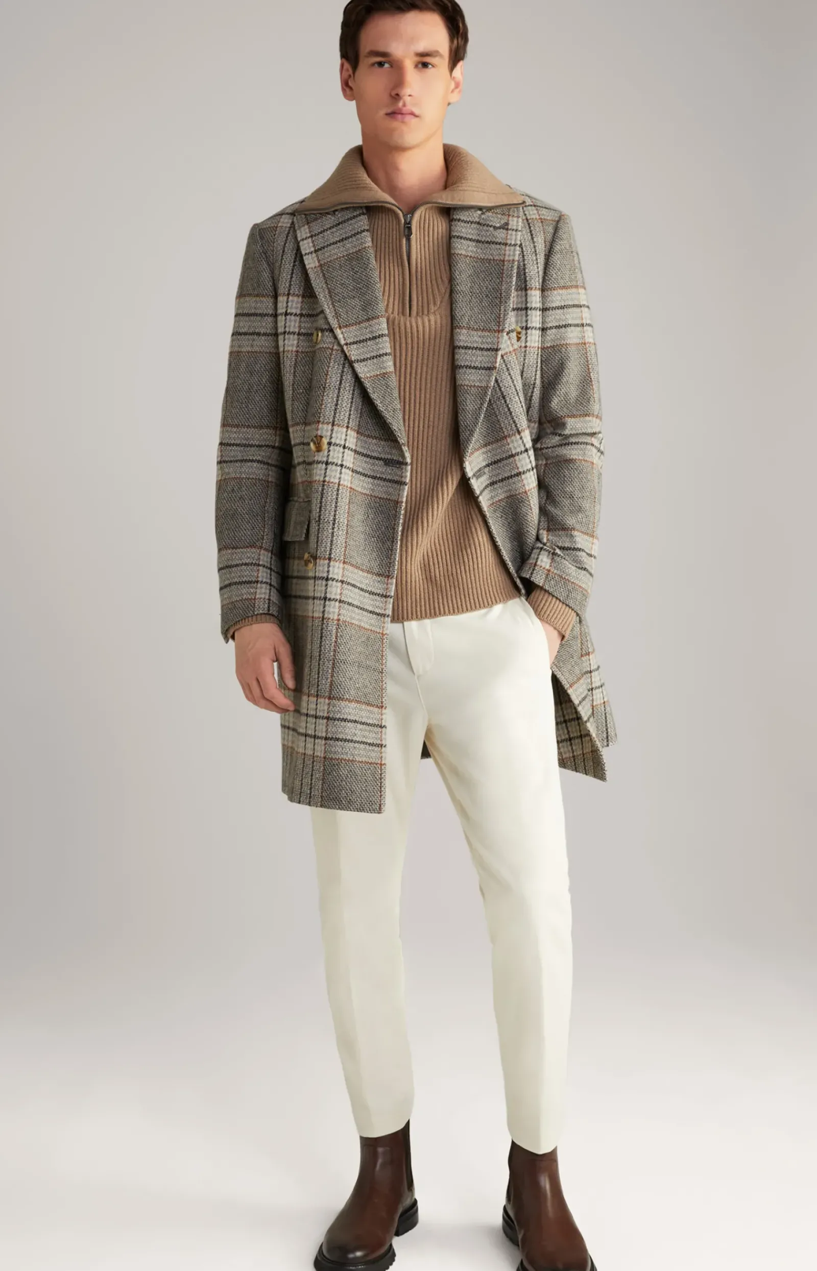JOOP! Strick>Wool-Mix-Pullover Brunor in