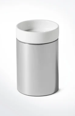 JOOP! Bad-Accessoires>Zahnputzbecher Chromeline, Silber/Weiß