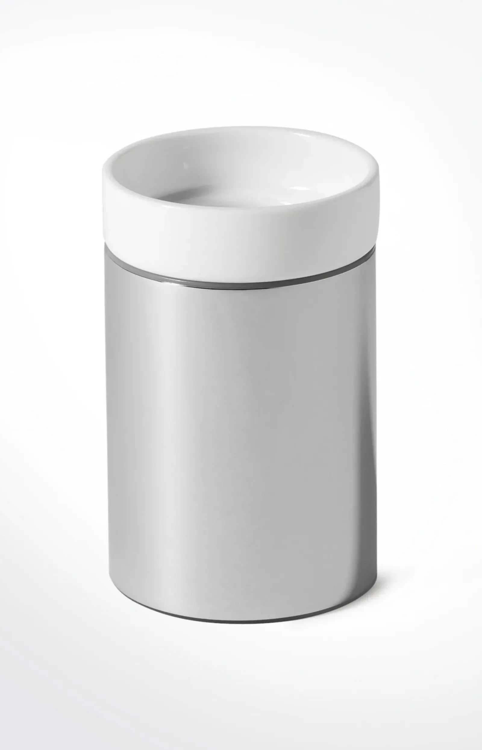JOOP! Bad-Accessoires>Zahnputzbecher Chromeline, Silber/Weiß