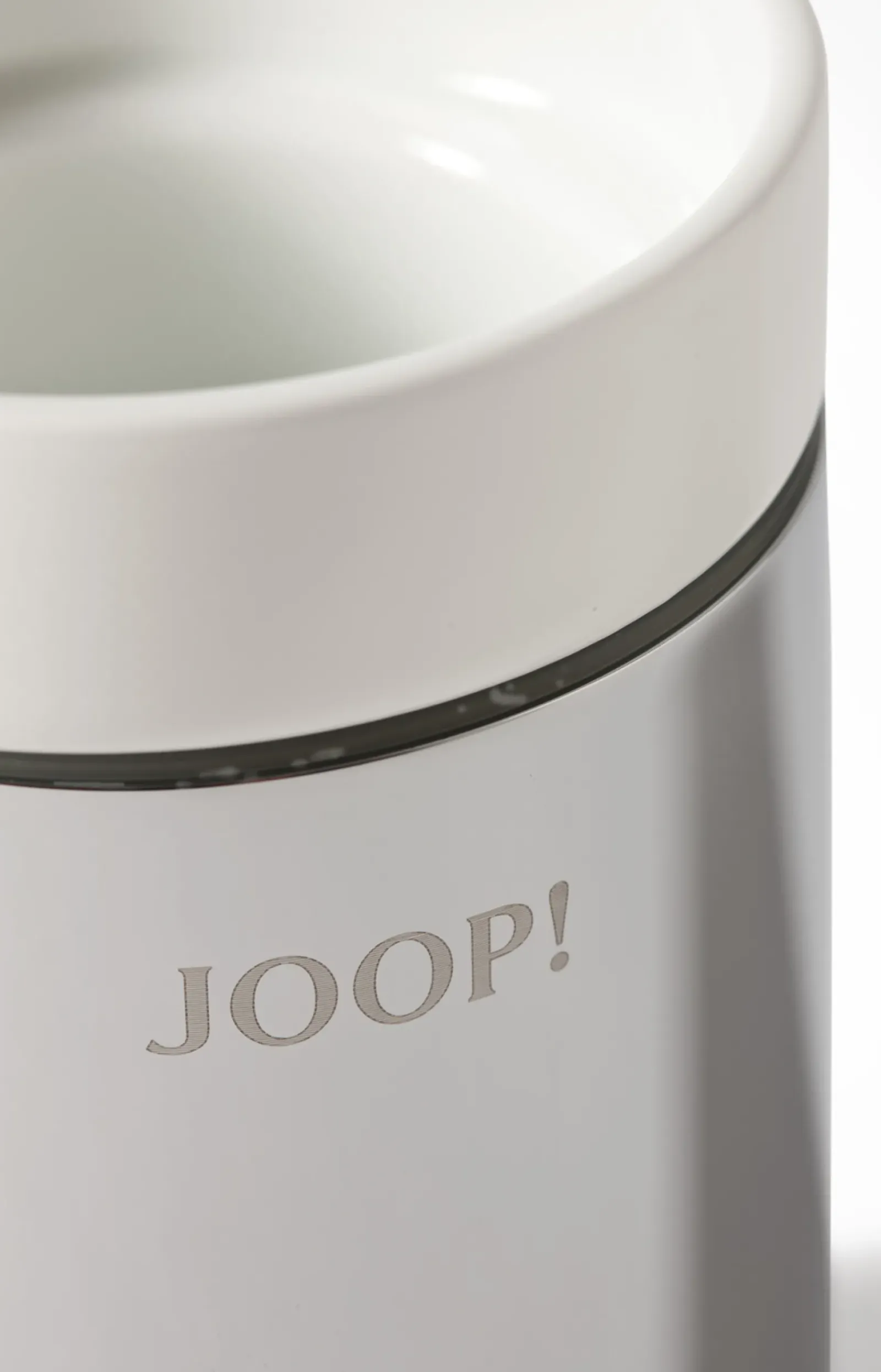 JOOP! Bad-Accessoires>Zahnputzbecher Chromeline, Silber/Weiß